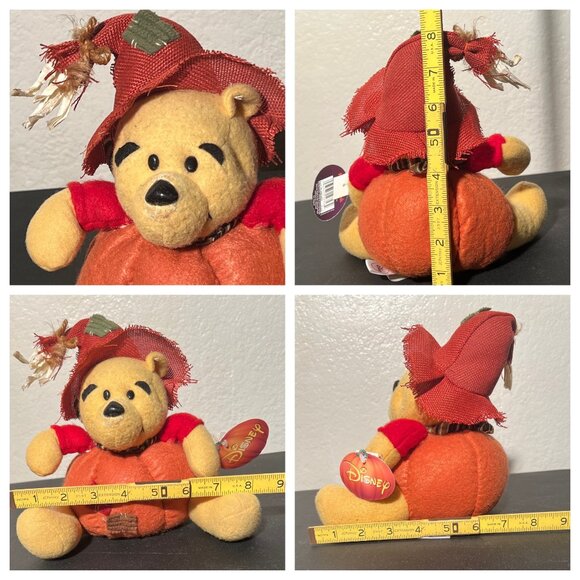 Disney Winnie The Pooh Dan Dee Halloween Thanksgiving Pumpkin Scarecrow 2011 - Picture 10 of 16